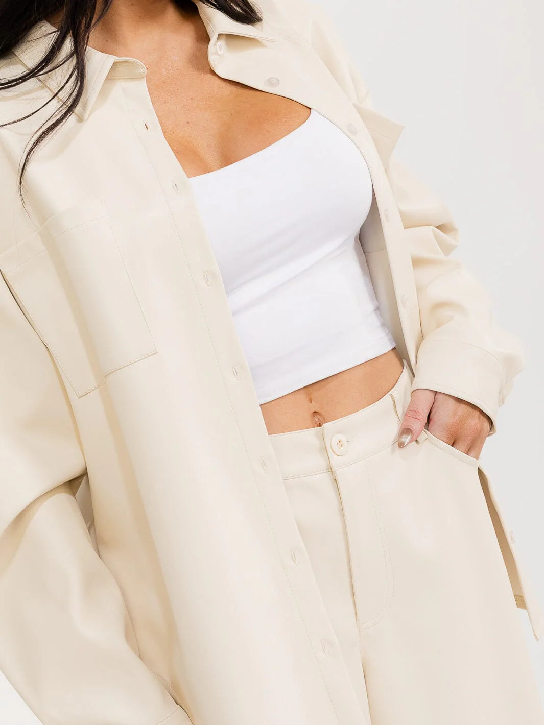 PU Pleather 2-Piece Set