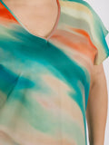 Tie Dye V-Neck Blouse