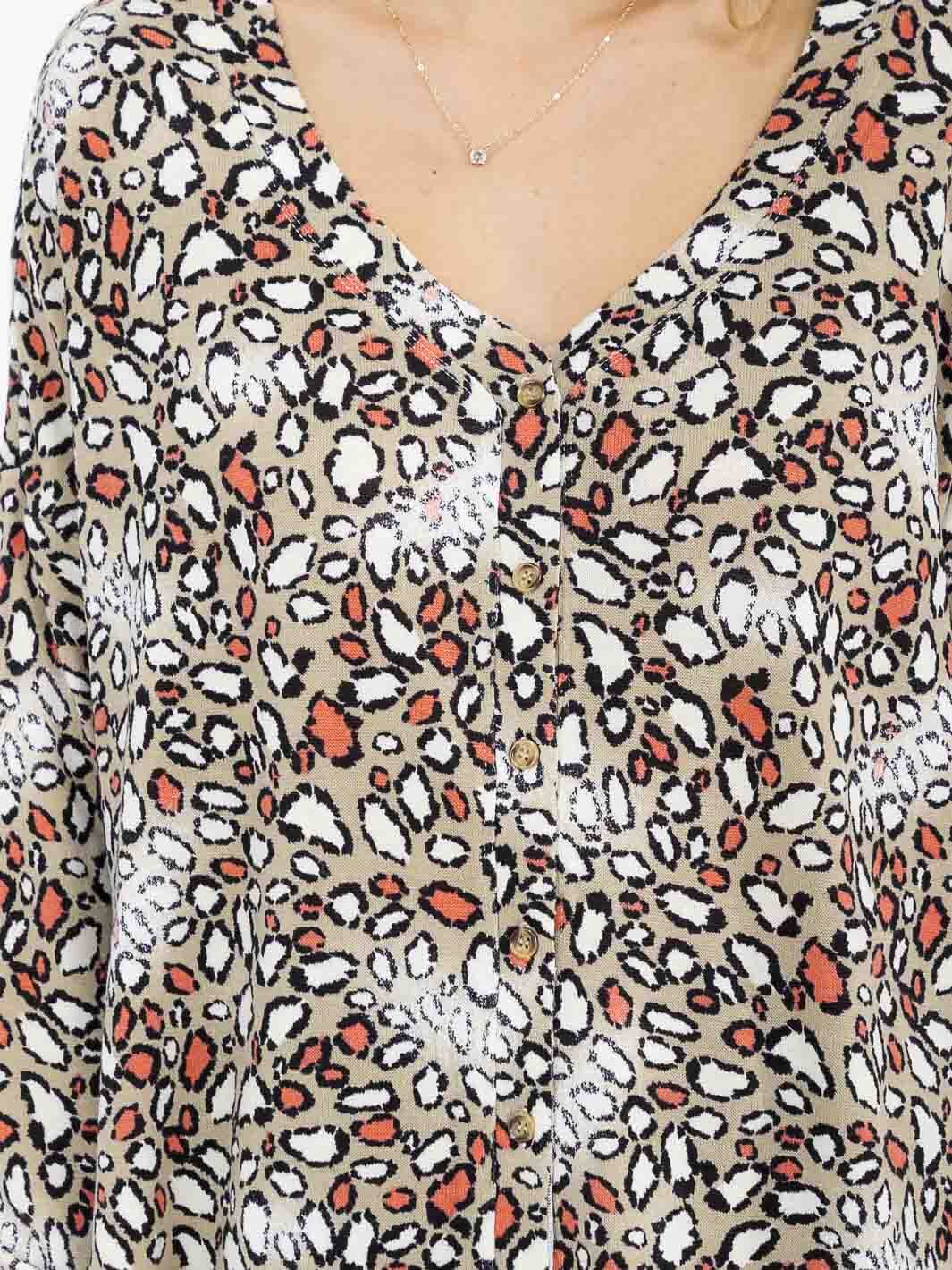 Animal Print Tunic Top