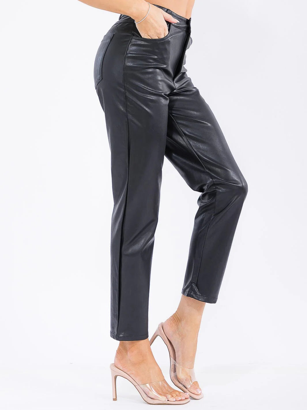 PU Pleather Skinny Pants