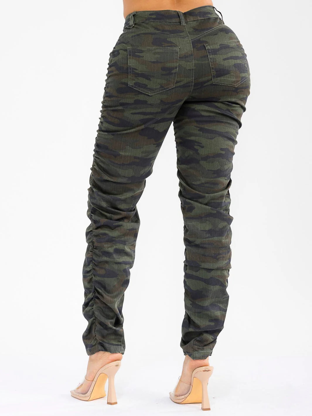 Camo Ruched Skinny Pants