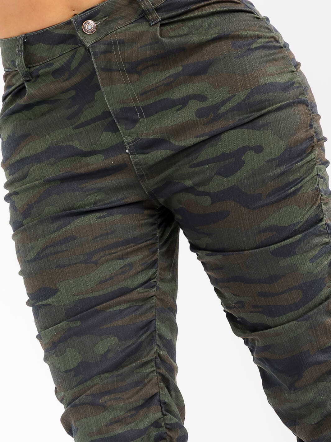 Camo Ruched Skinny Pants