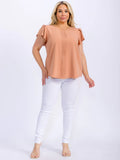 Short Sleeve Detailed Blouse
