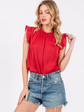 Ruffle Sleeve Blouse